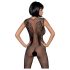Obsessive N112 - Enkelinsiipinen verkkobodysuit - Musta (S-L)