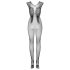 Obsessive N112 - Enkelinsiipinen verkkobodysuit - Musta (S-L)
