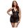 Baci - plus size nyakaketju babydoll pitsi - musta XL-XXL