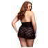 Baci - plus size nyakaketju babydoll pitsi - musta XL-XXL