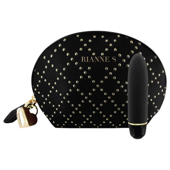 Rianne Essentials Classique Stud - silikoninen huulipuna vibraattori (musta)