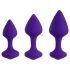 FEELZTOYS Bibi - anaalitappi setti - violetti (3 kpl)