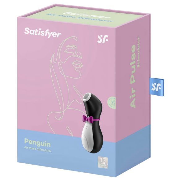Satisfyer Penguin - ladattava klitoriskiihotin - vedenkestävä - musta-valkoinen