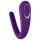 Satisfyer Double Classic - vesitiivis, ladattava parivibraattori (liila)