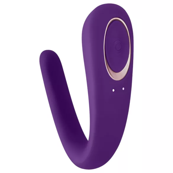 Satisfyer Double Classic - vedenpitävä, ladattava parivibraattori (lila)