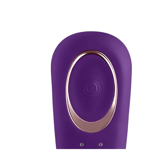 Satisfyer Double Classic - vedenpitävä, ladattava parivibraattori (lila)