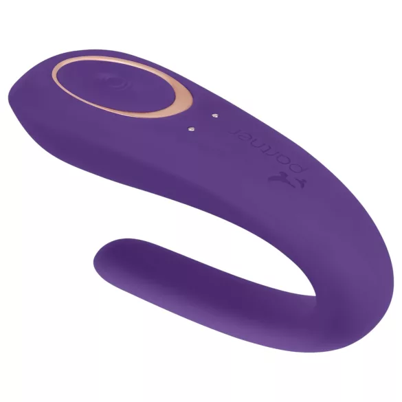 Satisfyer Double Classic - vedenpitävä, ladattava parivibraattori (lila)