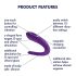 Satisfyer Double Classic - vesitiivis, ladattava parivibraattori (liila)