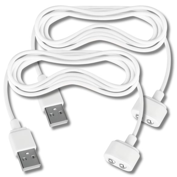 Satisfyer - magneettinen USB-latauskaapeli - 2 kpl (valkoinen)