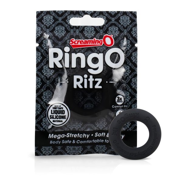 Screaming O Ritz - silikoninen penisrengas (musta)