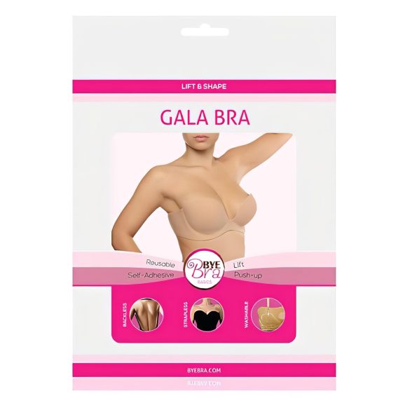 Bye Bra Gala C - salainen push-up rintaliivit (nude)
