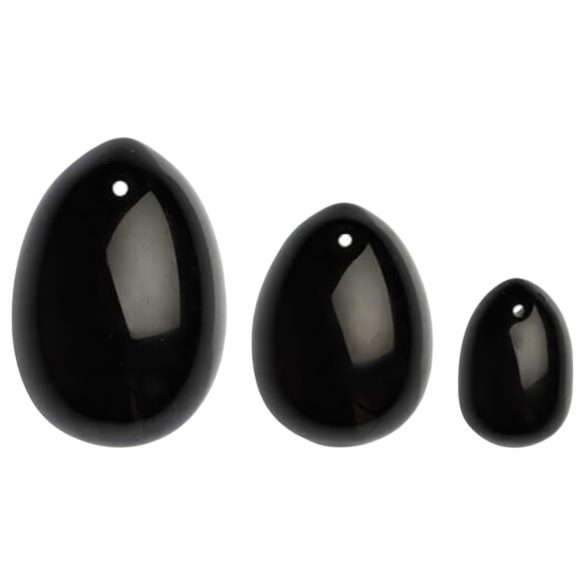 La Gemmes Yoni - Geishakuulasetti - musta obsidiaani (3 kpl)
