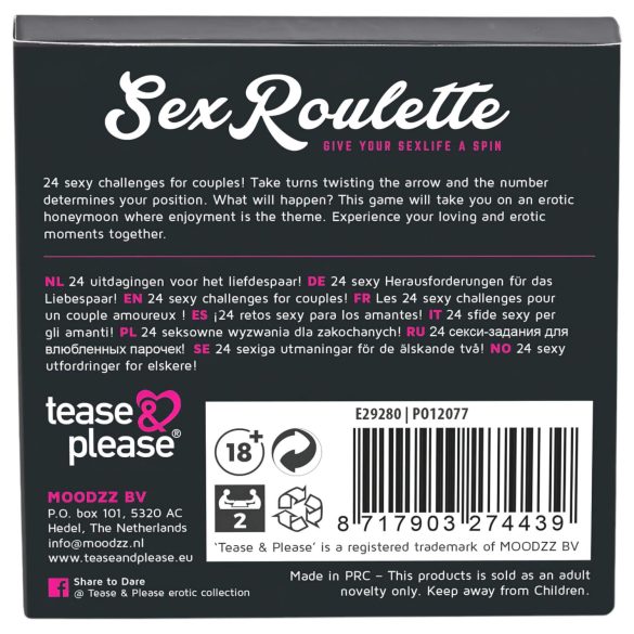 Sex Roulette Love & Married - seksipeli pariskunnille - 10 kielellä