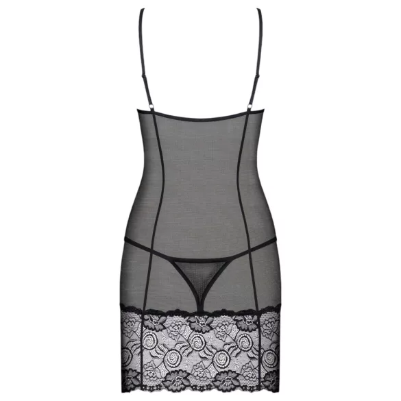Obsessive - babydoll ja stringit - pitsi - musta
