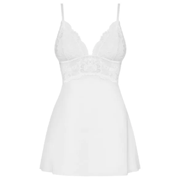 Obsessive - babydoll ja stringit - pitsi - valkoinen