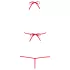 Obsessive Luiza - pitsibody olkaimilla - punainen S/M