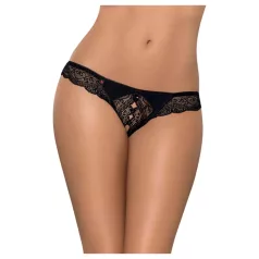   Obsessive Miamor - naisten avonainen pitsitanga kivikoriste - musta - L/XL