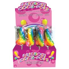   Rainbow Cock Pop - peniksen muotoinen tikkari - hedelmämakunen - 85g