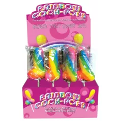 Rainbow Cock Pop - penis-tikkari (85 g) - hedelmänmakuinen