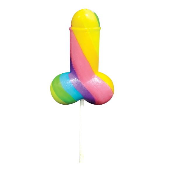 Rainbow Cock Pop - peniksen muotoinen tikkari - hedelmämakunen - 85g
