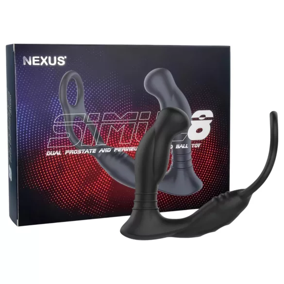 Nexus Simul8 - vibraatiopenisrengas anaalidildolla - musta