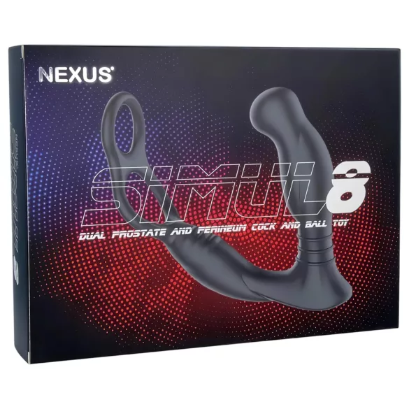 Nexus Simul8 - vibraatiopenisrengas anaalidildolla - musta