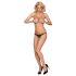 Obsessive 831-THC-1 - avon pitsitangat rusetilla (musta) - L/XL