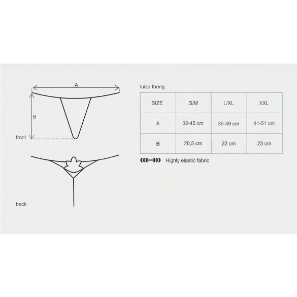 Obsessive Luiza - stringit - kukkakuvio - valkoinen - L/XL