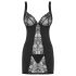 Obsessive Heartina - babydoll ja stringit - musta - L/XL