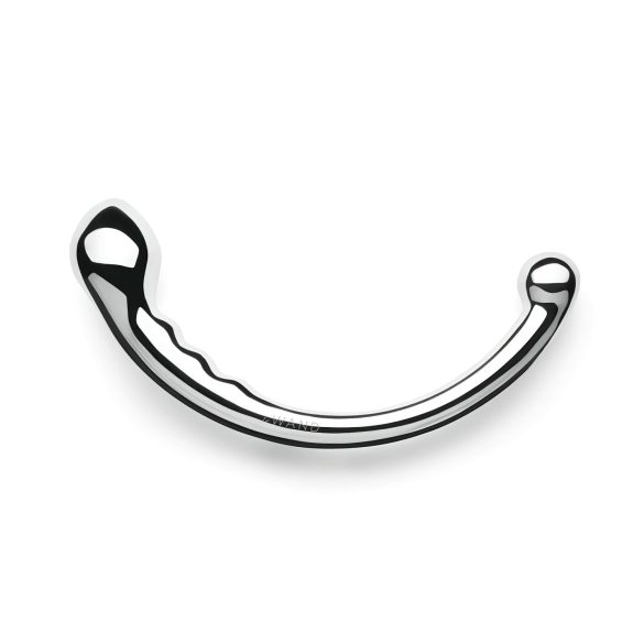 Le Wand - kaksipäinen ruostumattomasta teräksestä valmistettu dildo (hopea)