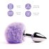 FEELZTOYS - metallinen anustappi pupun hännällä (hopea-violetti)