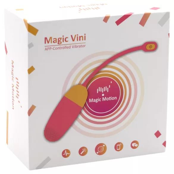 Magic Motion Vini - vibraatiomuna kauko-ohjattava ladattava silikoninen oranssi
