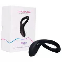   Lovense Diamo - Sovelluksella ohjattava värisevä penisrengas miehille (musta)