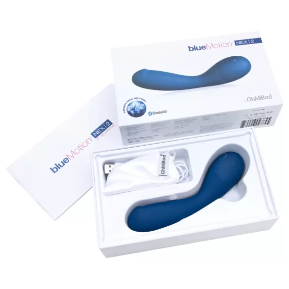 OhMiBod Bluemotion Nex 2 - Sovelluksella ohjattava G-pistevibraattori (sininen)