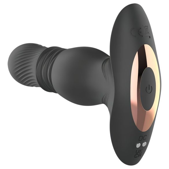 Aixiasia Roy - ladattava kaukosäädettävä lökö anaalivibraattori - musta