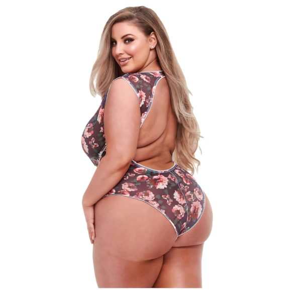 Baci Plus Size - pitsibody kukkakuviolla - iso koko