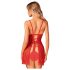 Obsessive Claussica - babydoll & stringit (punainen) - XL/XXL