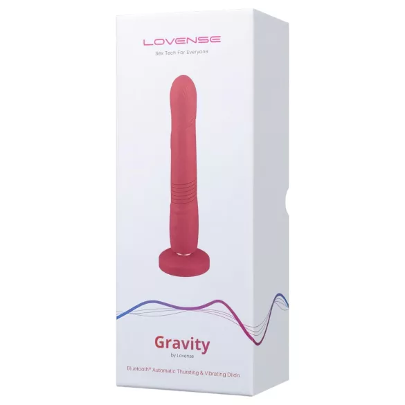 LOVENSE Gravity - ladattava, työntävä vibraattori (punainen)