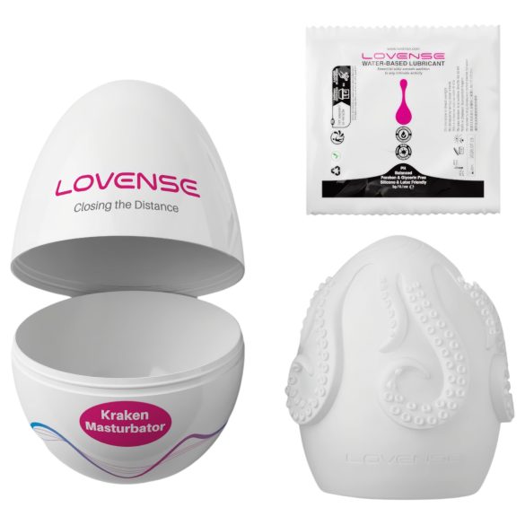 LOVENSE Kraken - valkovenä soolomuna - 1 kpl (valkoinen)