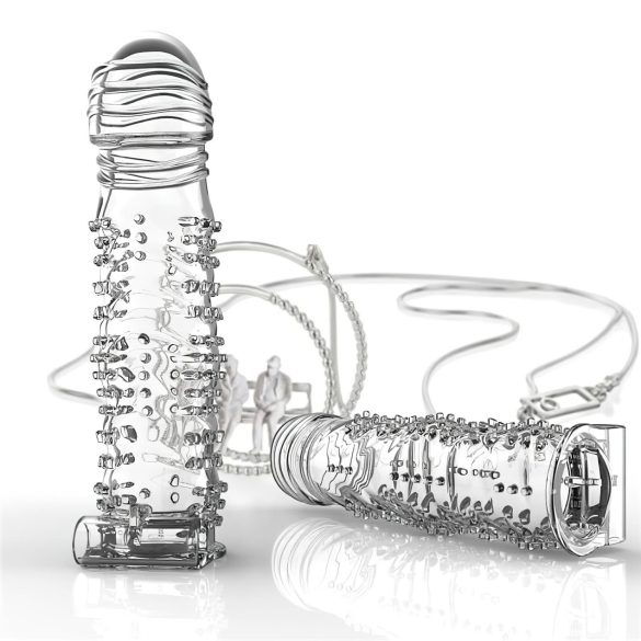 Lonely - tärisevä penisholkki nystyröillä - läpinäkyvä