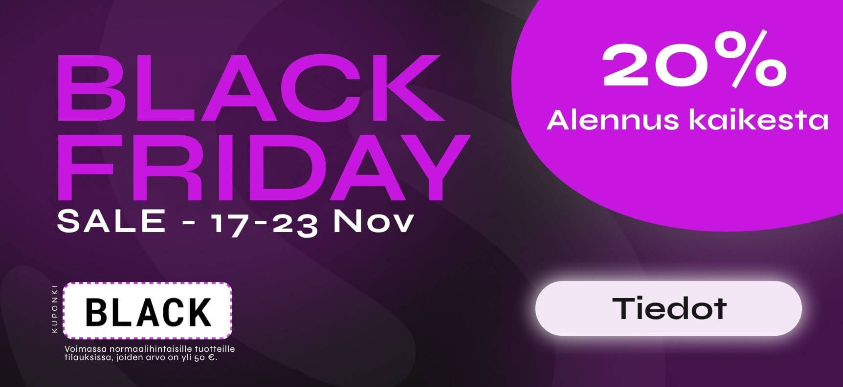 Black Friday 20% discount on everything | Desirel Sex Shop